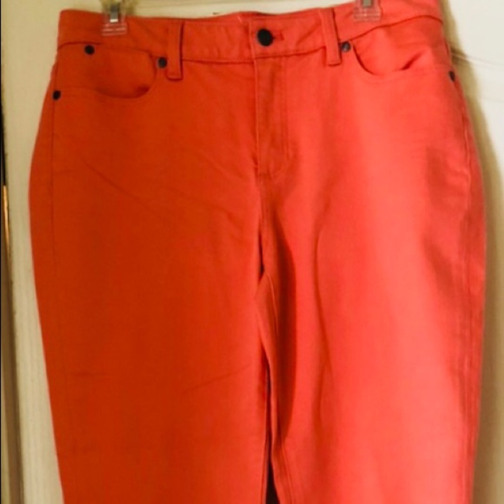 3/$35 Talbots Bright Peach 10L Ankle pant